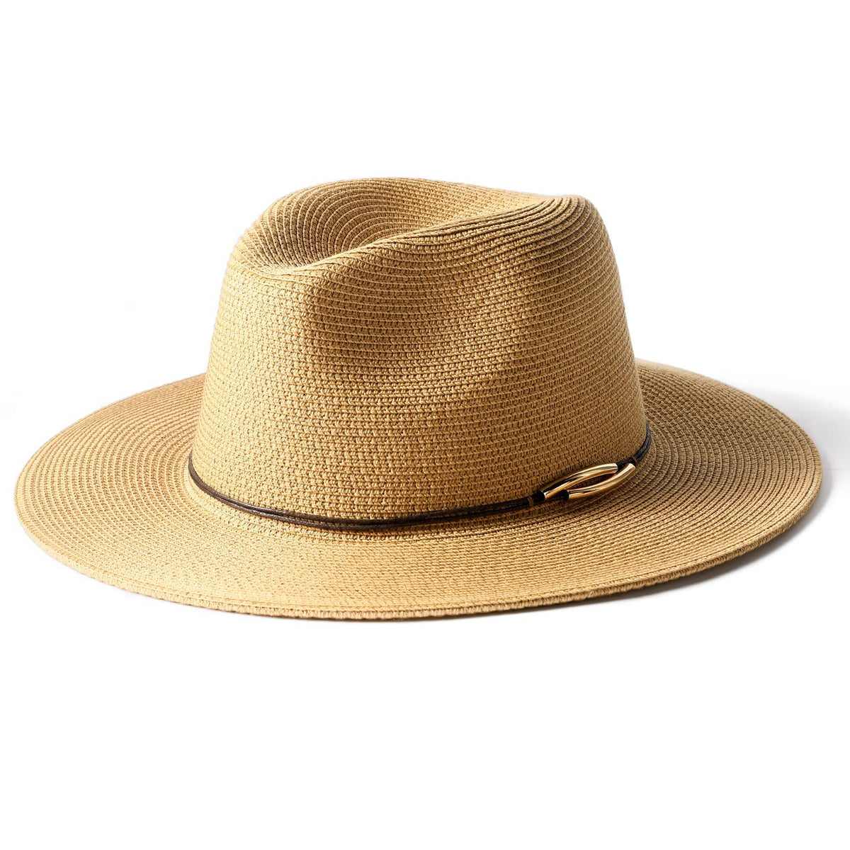 FURTALK Sun Hat Wide Brim Straw Fedora Panama Beach for Men Women