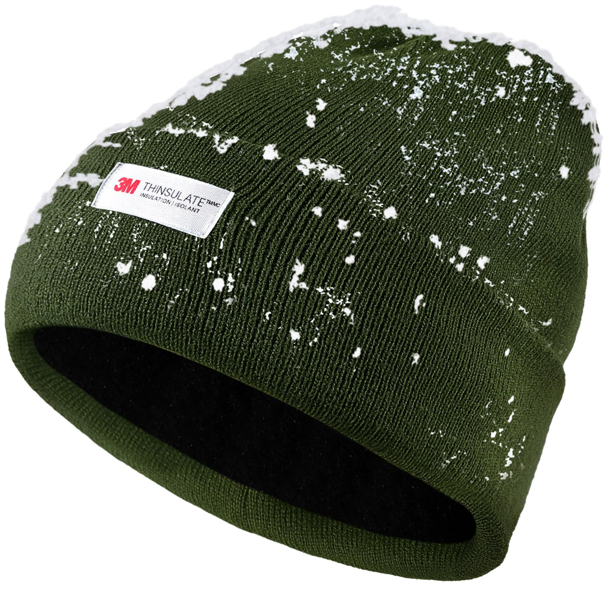Waterproof Winter Fleece Lined Beanie Hat for Men Women Warm Knit Cuffed Beanie Thick Skull Cap Unisex Windproof Watch Hat
