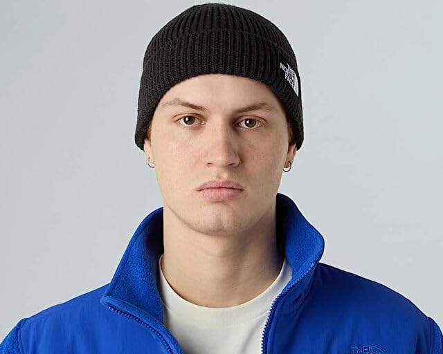 THE NORTH FACE TNF Logo Box Cuffed Beanie | Classic Fit, Rib Knit Winter Hat for Men & Women