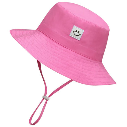 MaxNova Baby Sun Hat Smile Face UPF 50+ Toddler Bucket Hat for Boys Girls 0-7 Years