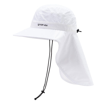 TOP-EX UPF 50+ Cooling Wide Brim Sun Hat for Men with Neck Flap, Packable