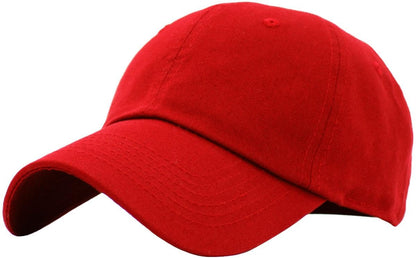 KBETHOS Classic Unisex Cotton Adjustable Low Crown Baseball Cap – Plain Dad Hat