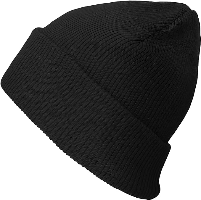 The Hat Depot - 100% Cotton Soft and Light Cuffed Skull Plain Daily Washed Beanie