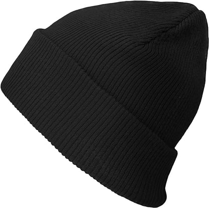 The Hat Depot - 100% Cotton Soft and Light Cuffed Skull Plain Daily Washed Beanie
