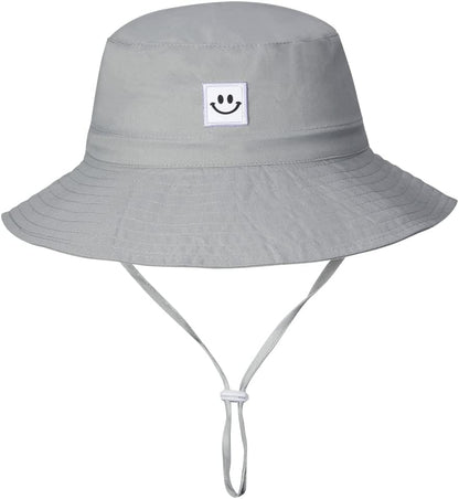 MaxNova Baby Sun Hat Smile Face UPF 50+ Toddler Bucket Hat for Boys Girls 0-7 Years