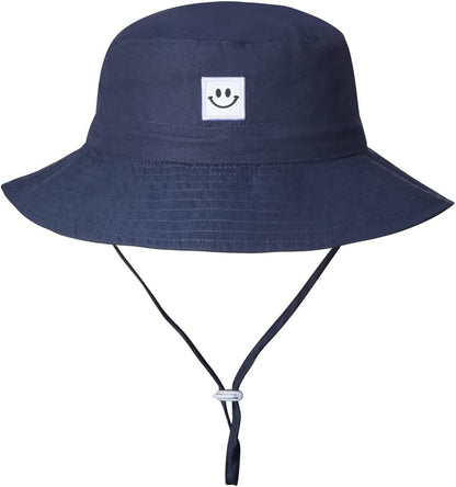 MaxNova Baby Sun Hat Smile Face UPF 50+ Toddler Bucket Hat for Boys Girls 0-7 Years