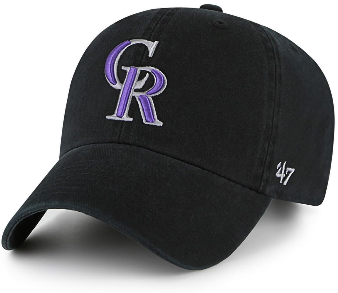47 Brand MLB Team Color Home Primary Logo Clean Up Adjustable Baseball Cap Hat, Adult