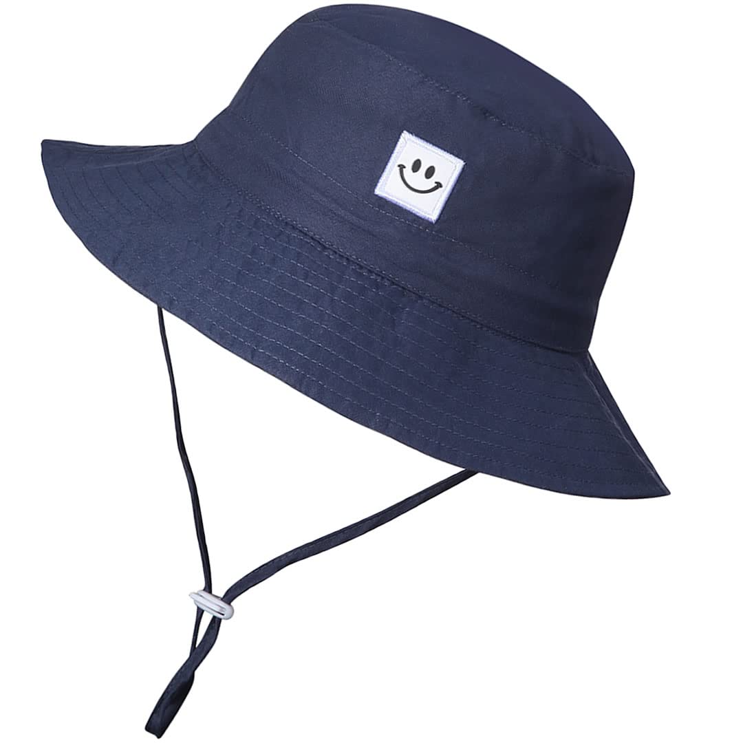 MaxNova Baby Sun Hat Smile Face UPF 50+ Toddler Bucket Hat for Boys Girls 0-7 Years