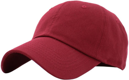 KBETHOS Classic Unisex Cotton Adjustable Low Crown Baseball Cap – Plain Dad Hat