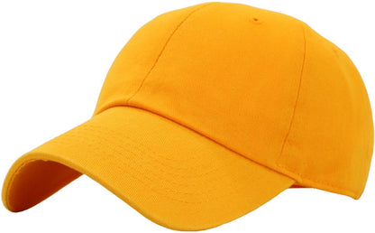 KBETHOS Classic Unisex Cotton Adjustable Low Crown Baseball Cap – Plain Dad Hat