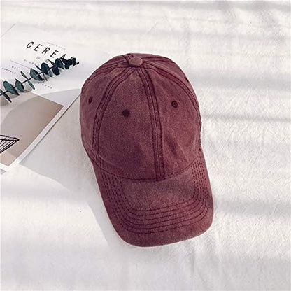 HH HOFNEN Baseball Cap Washed Cotton Unstructured Vintage Hat for Men Women