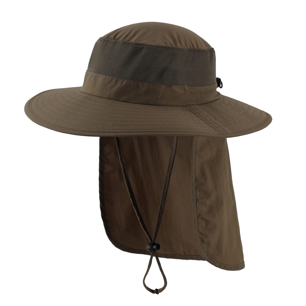 Home Prefer Outdoor UPF50+ Mesh Sun Hat Wide Brim Fishing Hat with Neck Flap Sun Hat for Men Women