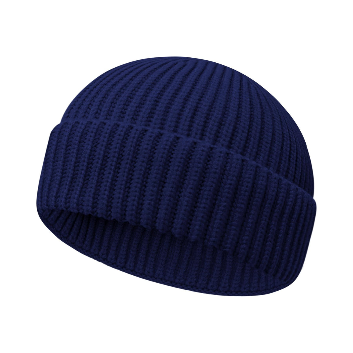 Wool Fisherman Beanies for Men Women Short Cuff Knit Beanie