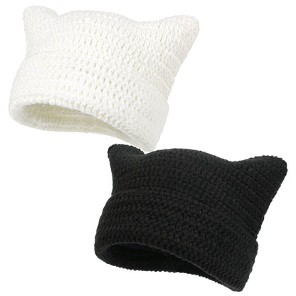 Women Beanie Warm Winter Hats, Soft Knit Lazy Beanie for Women, Women Cat Beanie，Women Fox hat, Slouchy Beanies for Women