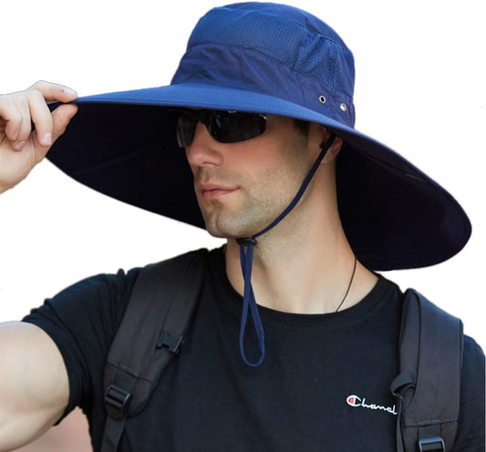 Leotruny Super Wide Brim Bucket Hat UPF50+ Waterproof Sun Hat for Fishing