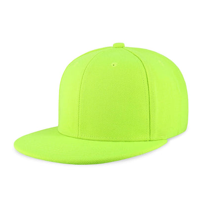 CHOK.LIDS Classic Snapback Flat Bill Hat Blank Adjustable Baseball Cap