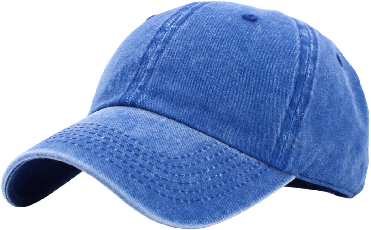 KBETHOS Classic Unisex Cotton Adjustable Low Crown Baseball Cap – Plain Dad Hat