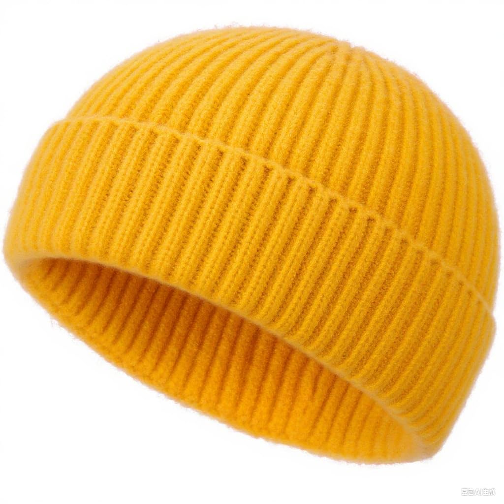 Wool Fisherman Beanies for Men Knit Fall Winter Beanie Hat Skull Cap