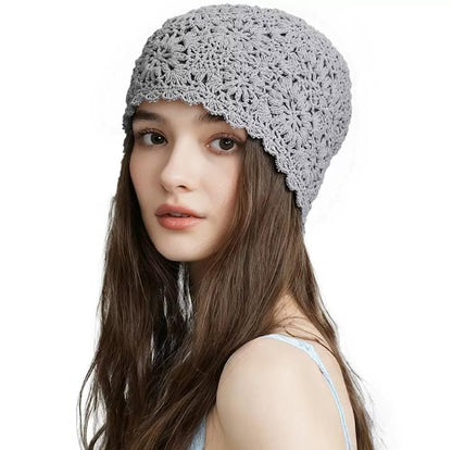 Crochet Hat for Women Cotton Slouchy Beanie Knitted Handmade Skull Cap for Travel Daily Wear
