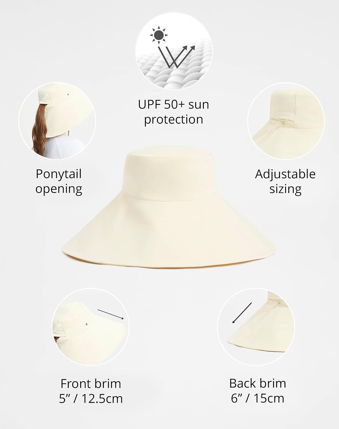 Solbari Women's Ultra Wide Brim Hat UPF 50+