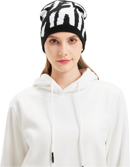 Y2K Beanie for Men Women Knitted Hat Winter Cap Star Design Warm Casual Skullies Cold Weather Knit Outdoor