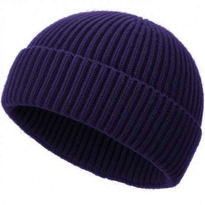 Wool Fisherman Beanies for Men Knit Fall Winter Beanie Hat Skull Cap