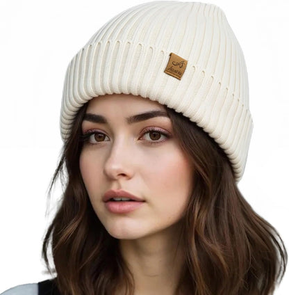 ACUSHLA Waterproof Windproof Winter Hat for Men Women Fleece-Lined Beanie