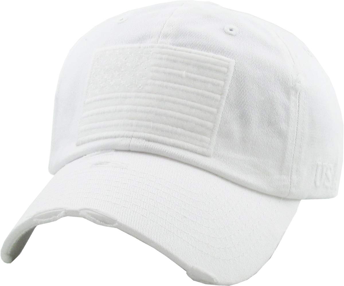 KBETHOS Flag USA America Military Thin Blue Line Thin Red Line Vintage Distressed Baseball Cap Dad Hat Unisex Adjustable…