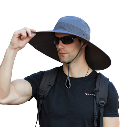 Leotruny Super Wide Brim Bucket Hat UPF50+ Waterproof Sun Hat for Fishing