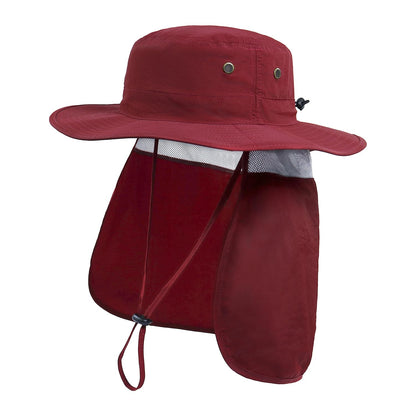 Home Prefer UPF50 Mens Sun Hat with Neck Flap Quick Dry UV Protection Cap Womens Wide Brim Fishing Hat Neck Flap Beach Garden