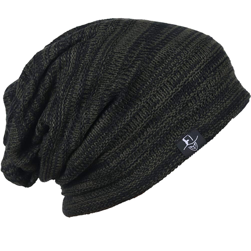 FORBUSITE Mens Slouchy Long Oversized Beanie Knit Cap for Summer Winter B08