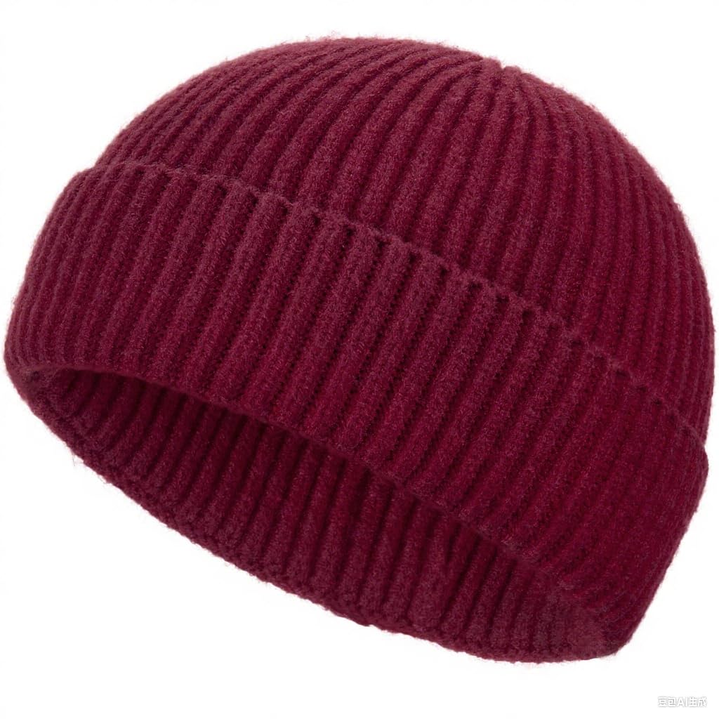 Wool Fisherman Beanies for Men Knit Fall Winter Beanie Hat Skull Cap