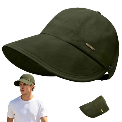 UPF 50+Womens Sun Hat UV Protection Hiking Fishing Hats Wide Brim Hat Adjustable Ponytail Packable Sun Cap