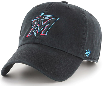 47 Brand MLB Team Color Home Primary Logo Clean Up Adjustable Baseball Cap Hat, Adult