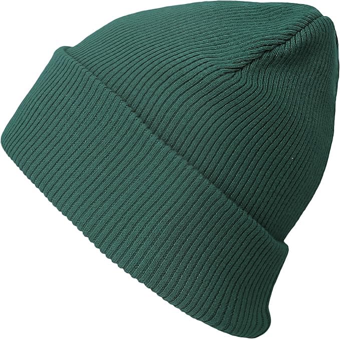 The Hat Depot - 100% Cotton Soft and Light Cuffed Skull Plain Daily Washed Beanie
