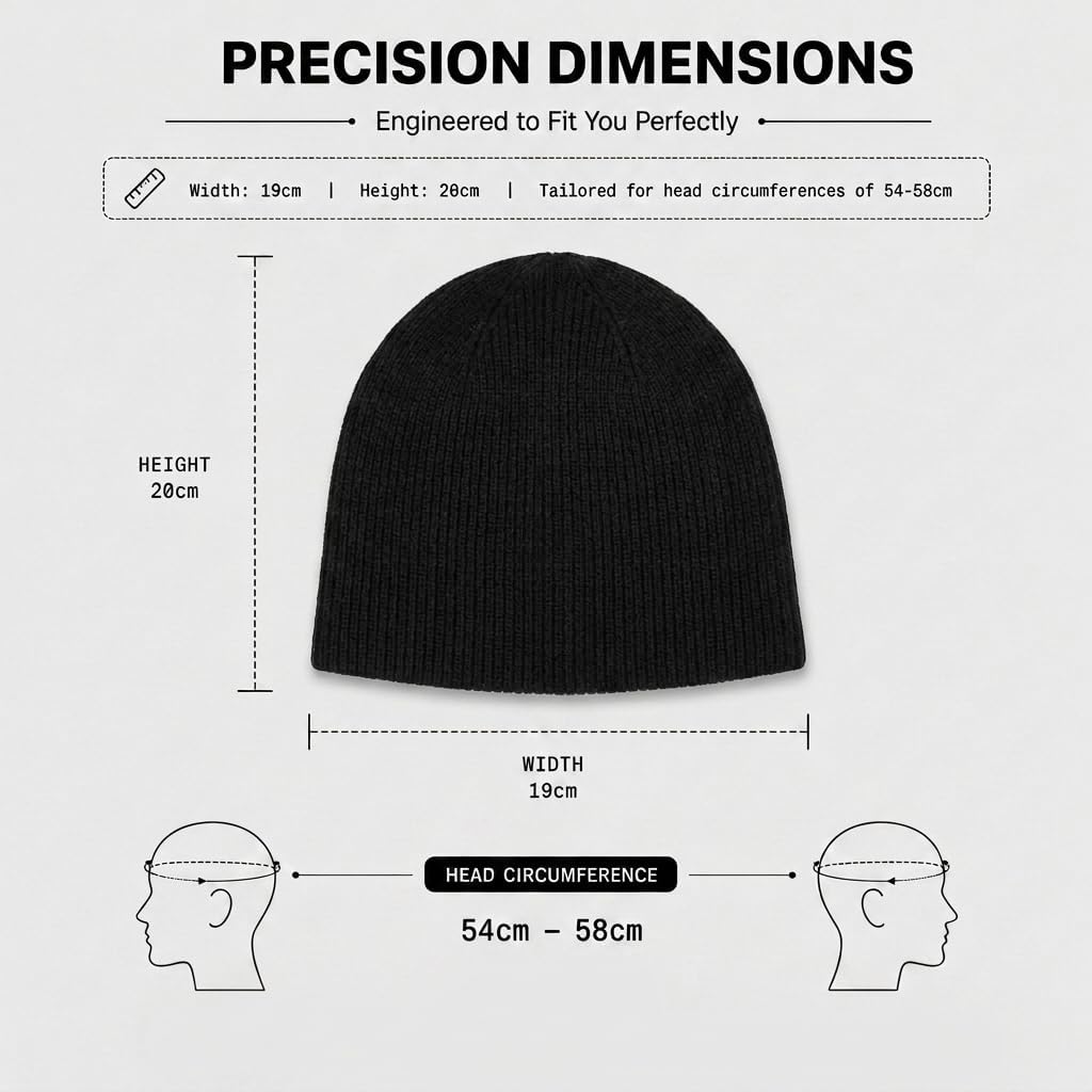 Mens Beanie Skull Cap Warm Plain Winter Toque Knit Hats for Cold Weather