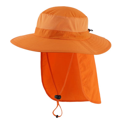 Home Prefer Outdoor UPF50+ Mesh Sun Hat Wide Brim Fishing Hat with Neck Flap Sun Hat for Men Women
