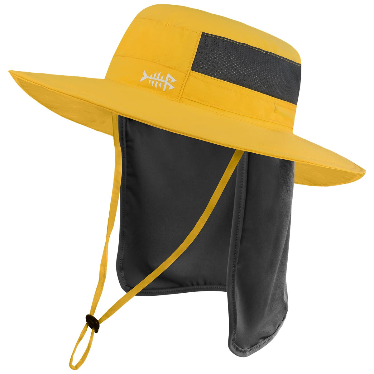 BASSDASH UPF 50+ Sun Fishing Hat Water Resistant with Detachable Neck Flap