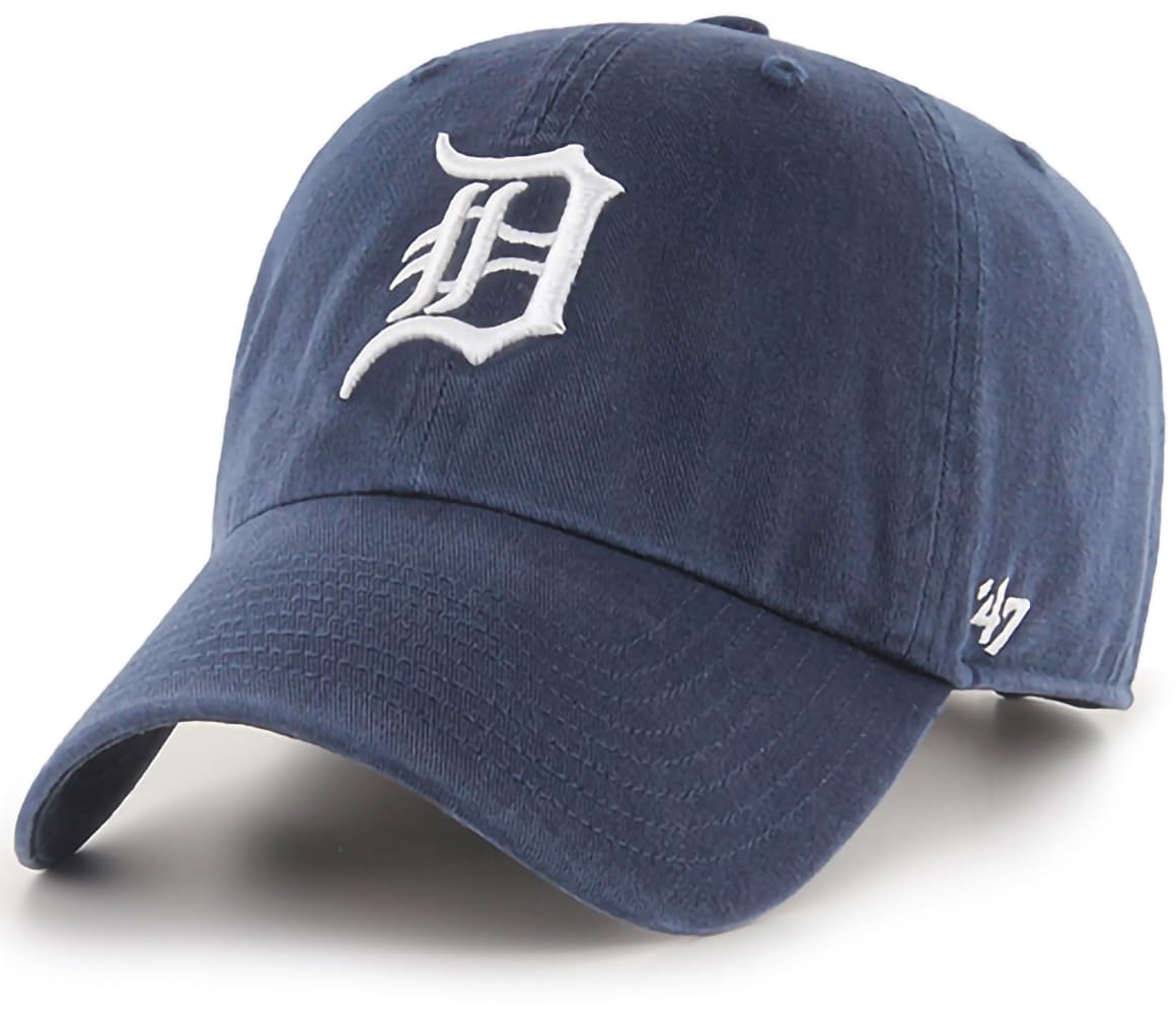 47 Brand MLB Team Color Home Primary Logo Clean Up Adjustable Baseball Cap Hat, Adult