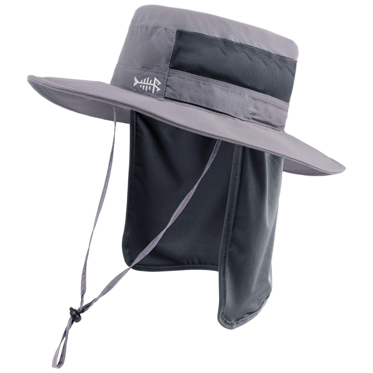 BASSDASH UPF 50+ Sun Fishing Hat Water Resistant with Detachable Neck Flap
