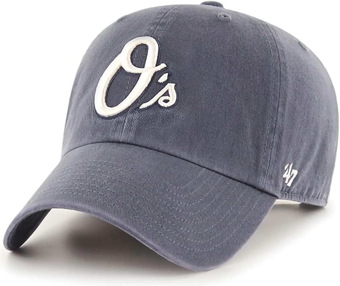 47 Brand MLB Primary Logo Clean Up Adjustable Baseball Cap Hat, Adult