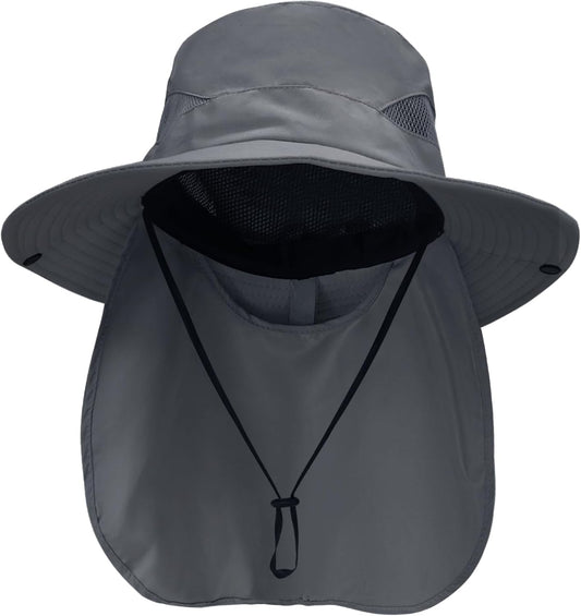 NPQQUAN Sun Hats for Men Women with Neck Flap UPF 50+ UV Protection