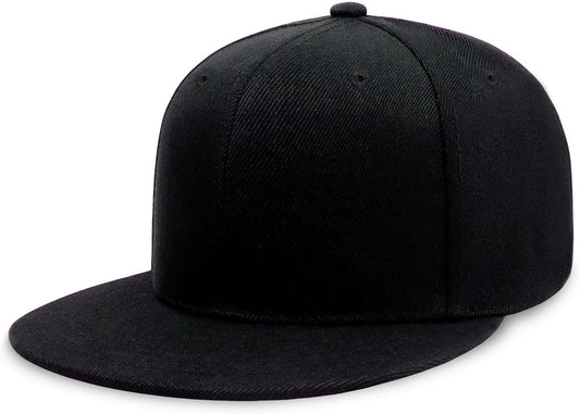 CHOK.LIDS Classic Snapback Flat Bill Hat Blank Adjustable Baseball Cap