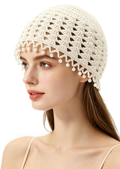 Crochet Hat for Women Cotton Slouchy Beanie Knitted Handmade Skull Cap for Travel Daily Wear
