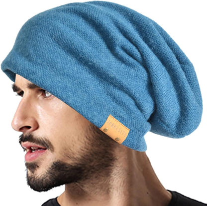 VECRY Men Oversized Slouch Beanie Large Skullcap Knit Hat