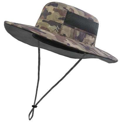 BASSDASH UPF 50+ Sun Fishing Hat Water Resistant with Detachable Neck Flap