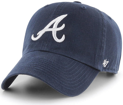 47 Brand MLB Team Color Home Primary Logo Clean Up Adjustable Baseball Cap Hat, Adult