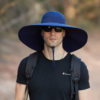 Leotruny Super Wide Brim Bucket Hat UPF50+ Waterproof Sun Hat for Fishing
