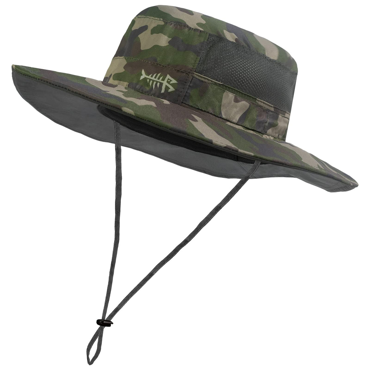 BASSDASH UPF 50+ Sun Fishing Hat Water Resistant with Detachable Neck Flap