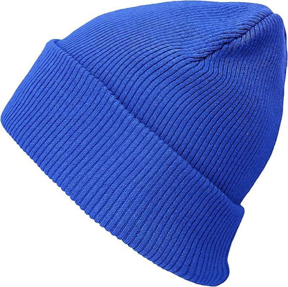 The Hat Depot - 100% Cotton Soft and Light Cuffed Skull Plain Daily Washed Beanie
